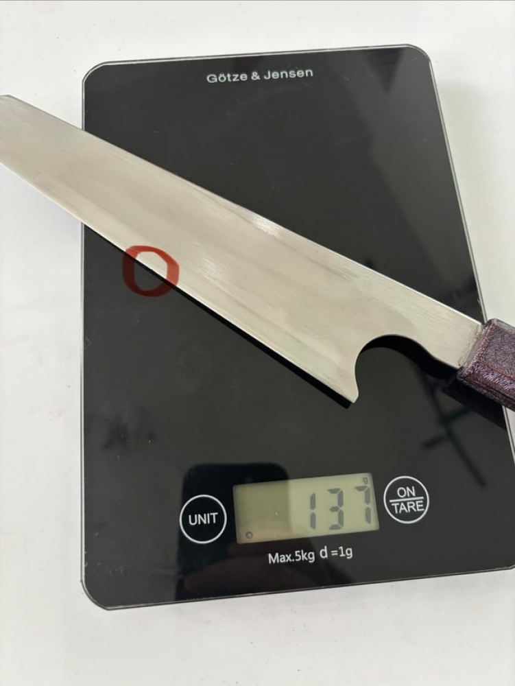 Marek He 215mm Elmax Kiritsuke gyuto + walnut saya