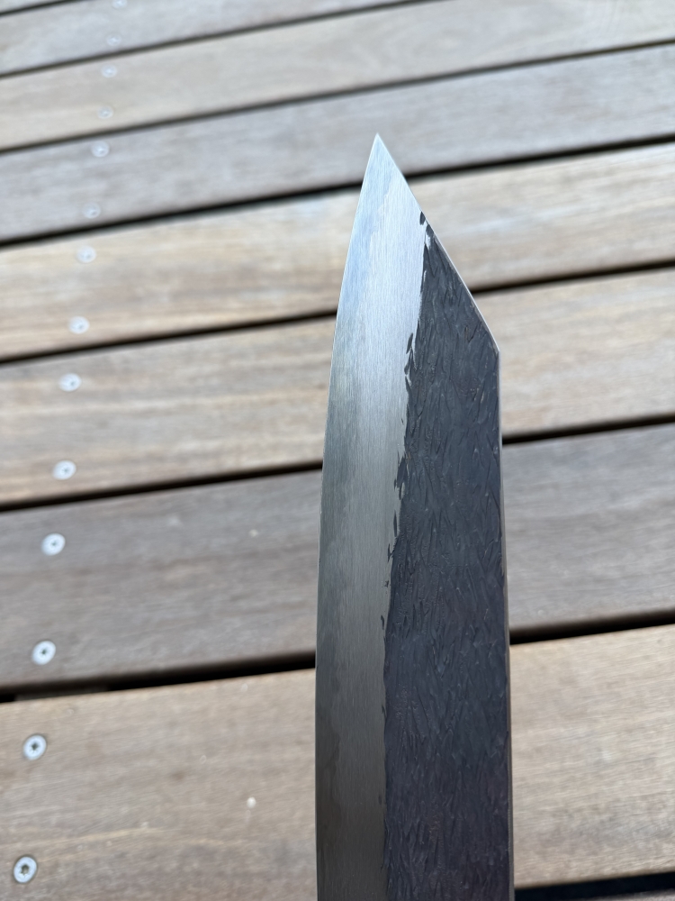Isamitsu Shirogami #1 stainless clad Kiritsuke 210