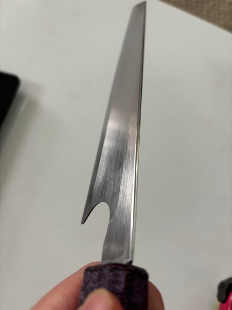 Marek He 215mm Elmax Kiritsuke gyuto + walnut saya