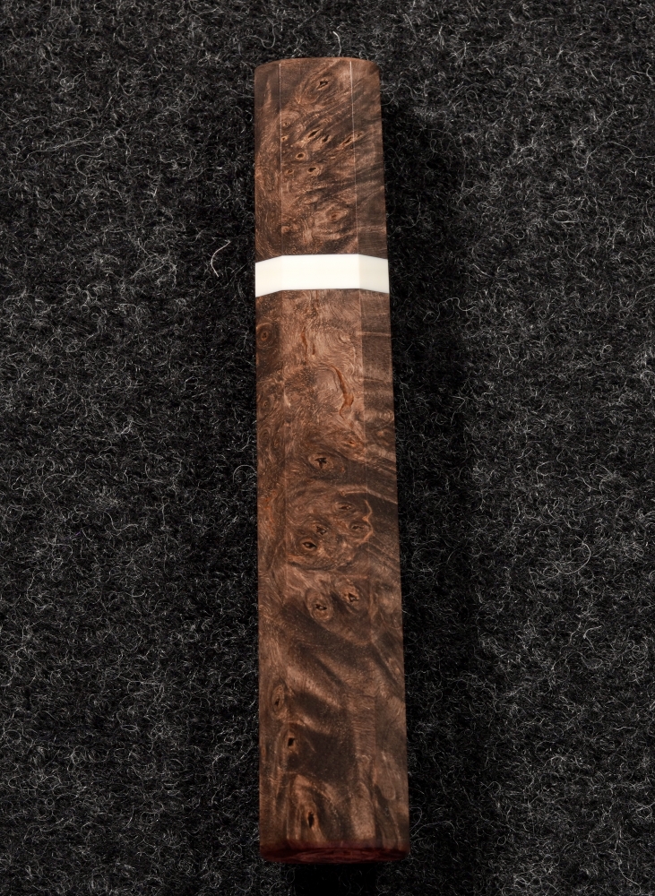 Premium Handcrafted Wa Handle – Stabilized Masur Birch Burl – Octagonal – White Spac