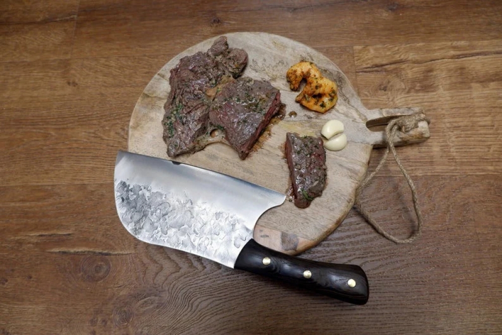 Handmade Chef Cleaver with Premium Wooden Handle Finish, Christmas Gift for him, Birthday
