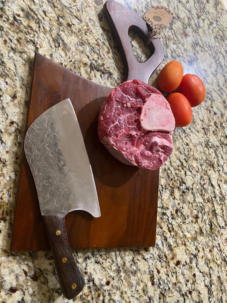 Handmade Chef Cleaver with Premium Wooden Handle Finish, Christmas Gift for him, Birthday