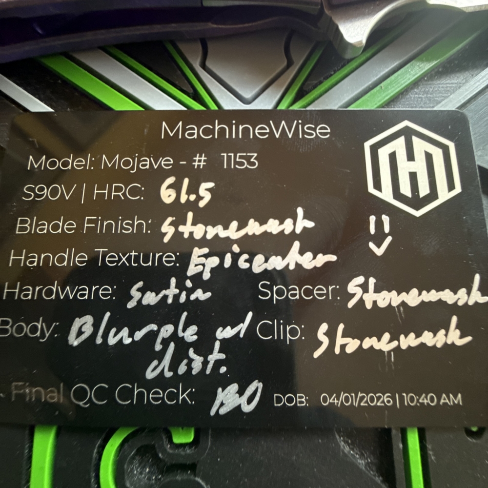 MachineWise Mojave S90V Epicenter Mill