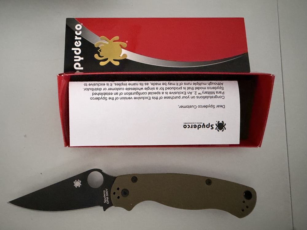 Spyderco - Paramilitary 2 - S90V - OD Green G-10- C18GPODBK2