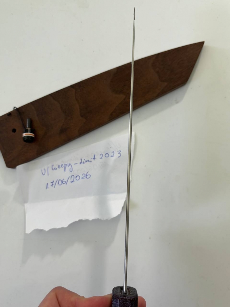 Marek He 215mm Elmax Kiritsuke gyuto + walnut saya