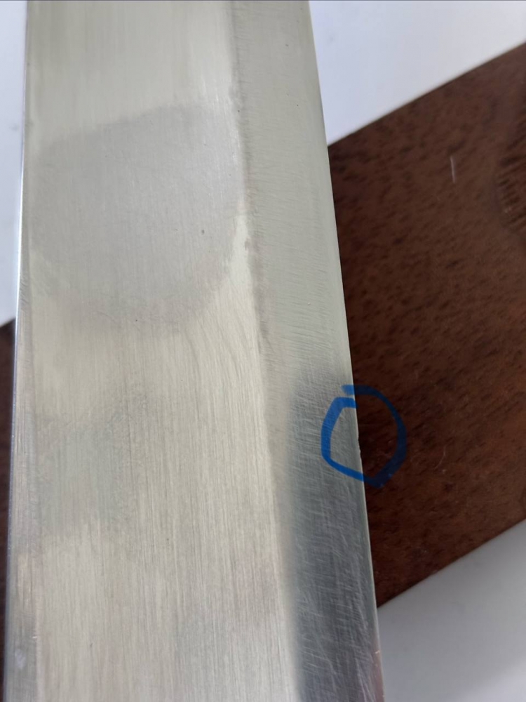 Marek He 215mm Elmax Kiritsuke gyuto + walnut saya