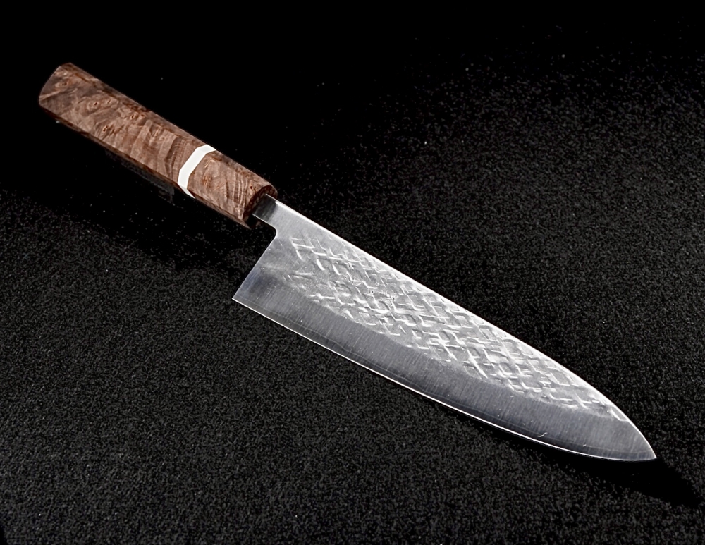 Premium Handcrafted Wa Handle – Stabilized Masur Birch Burl – Octagonal – White Spac