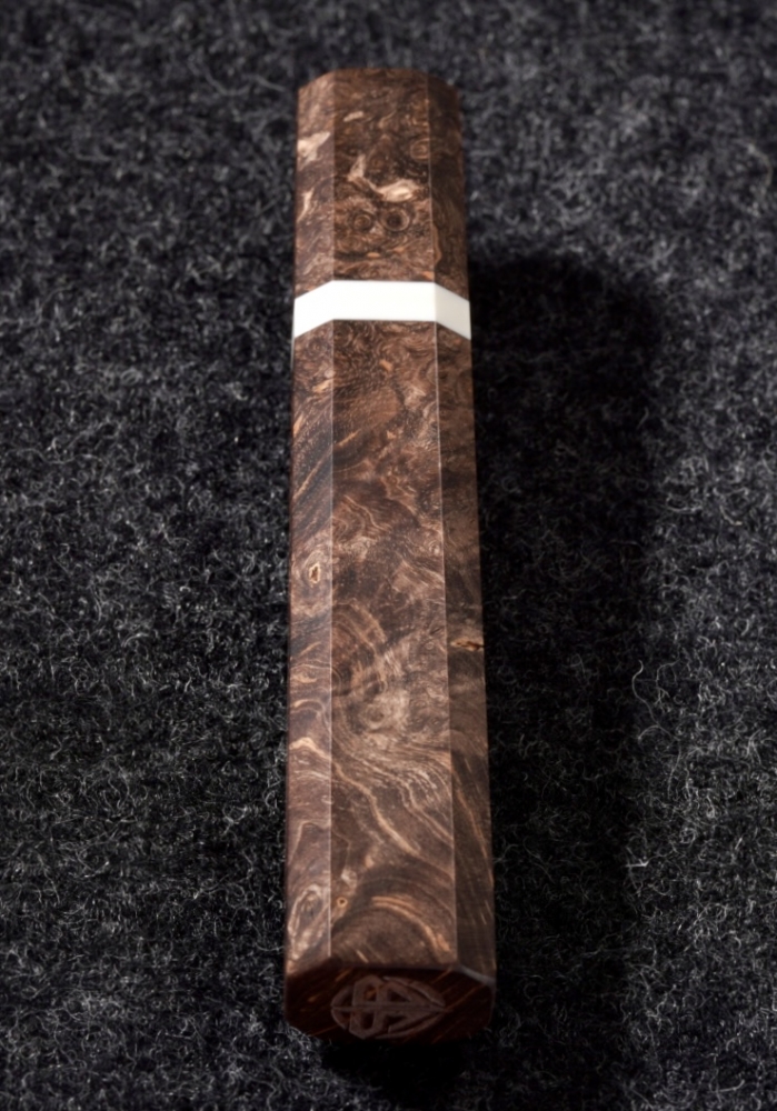 Premium Handcrafted Wa Handle – Stabilized Masur Birch Burl – Octagonal – White Spac