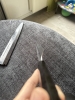 Japans zwaard, Nitō-katana, Yanagi-ba, lemmetlengte 36 cm, Mizumoto-aardewerk, nieuw. Lichte gebruikssporen door opslag in een magazijn, maar deze hebben geen invloed op het uiterlijk.