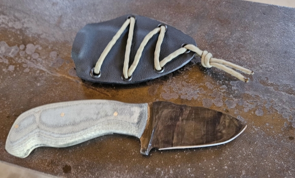 EDC hand forged fix blade 