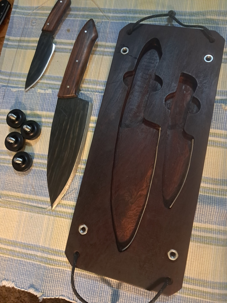 2 BLADE CAMP SET WITH BOARD, ONE OF A KIND CUSTOM