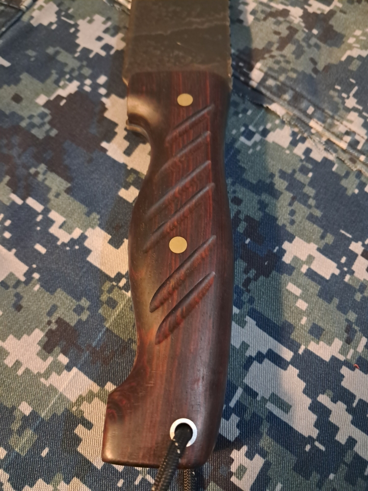 Custom large machete full saw back