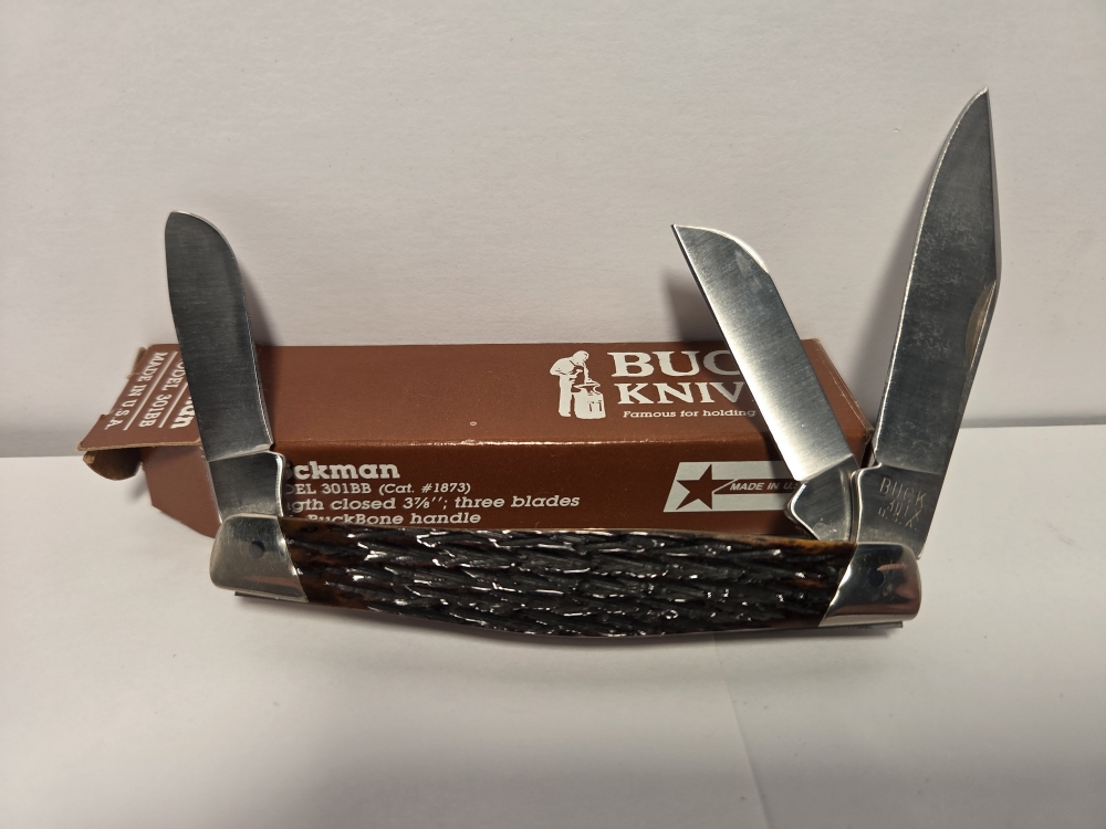 1990 Buck 301 BB three blade Stockman 