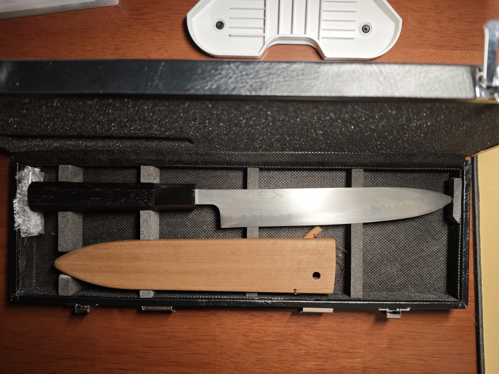 Rare Oda Kuzan 210mm Gyuto w/ Original Saya + Jiro 240mm Yo Gyuto Bundle