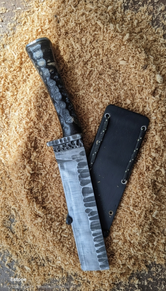 Indestructible Post-Apocalyptic Nata. Hand-Forged 80CrV2 Survival Cleaver.
