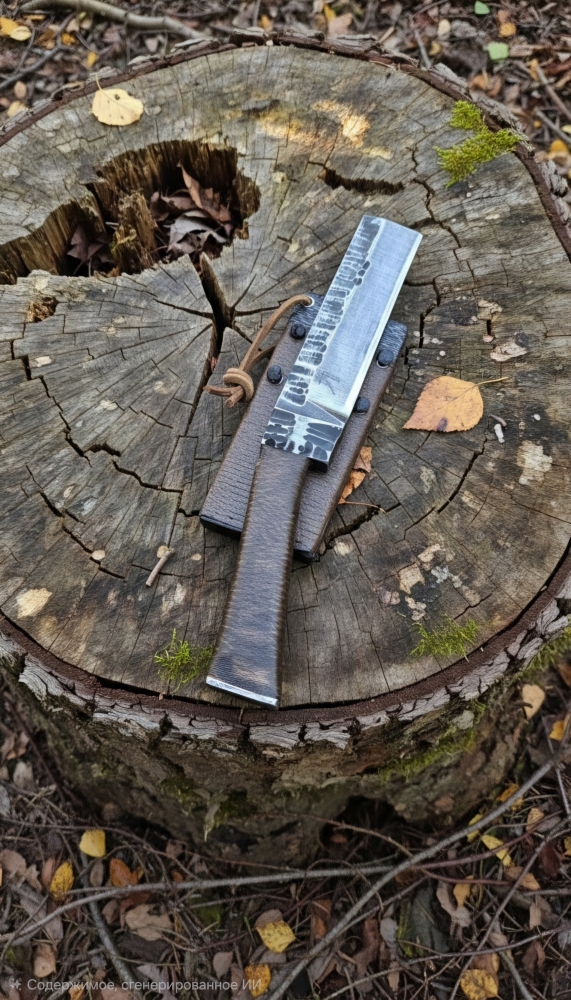 Handmade Japanese Style Nata Tool - 80CrV2 Carbon Steel Bushcraft Cleaver. Rustic Survival Hatchet, Jut Micarta & Ash Wood Sheath. Outdoor Picnic Machete