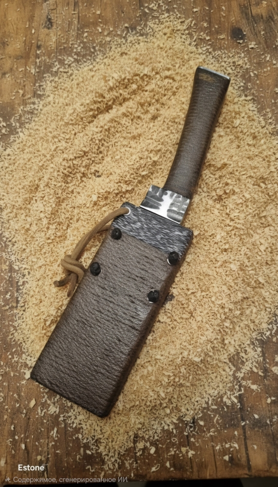 Handmade Japanese Style Nata Tool - 80CrV2 Carbon Steel Bushcraft Cleaver. Rustic Survival Hatchet, Jut Micarta & Ash Wood Sheath. Outdoor Picnic Machete