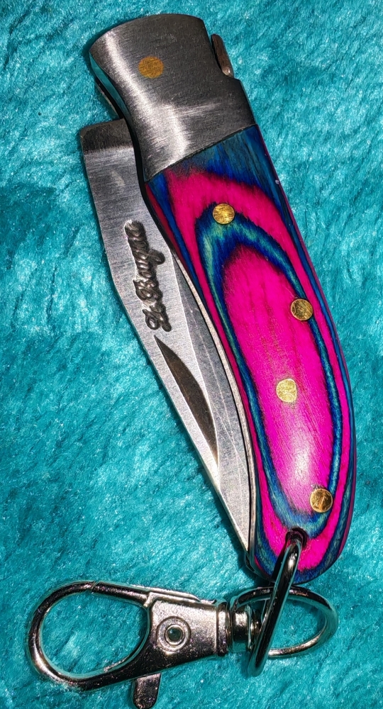 Mini Handmade Folding knife keyring 