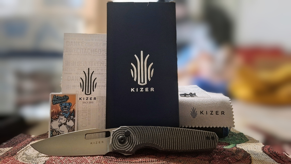 ​Kizer Dogfish Folding Knife - Micarta Handle / 154CM - Brand New In Box