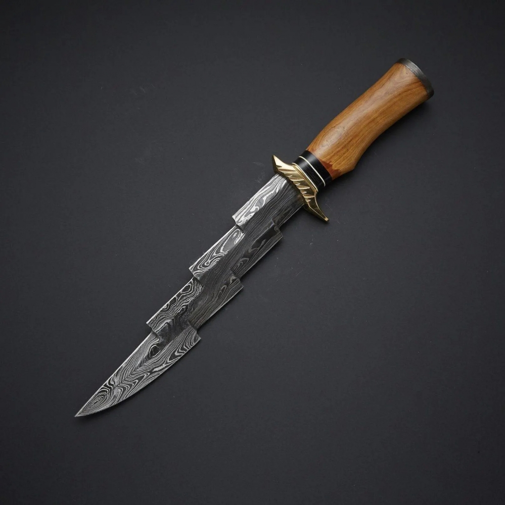 Damascus Dagger Handmade Athame Knife Unique Groomsmen Gift