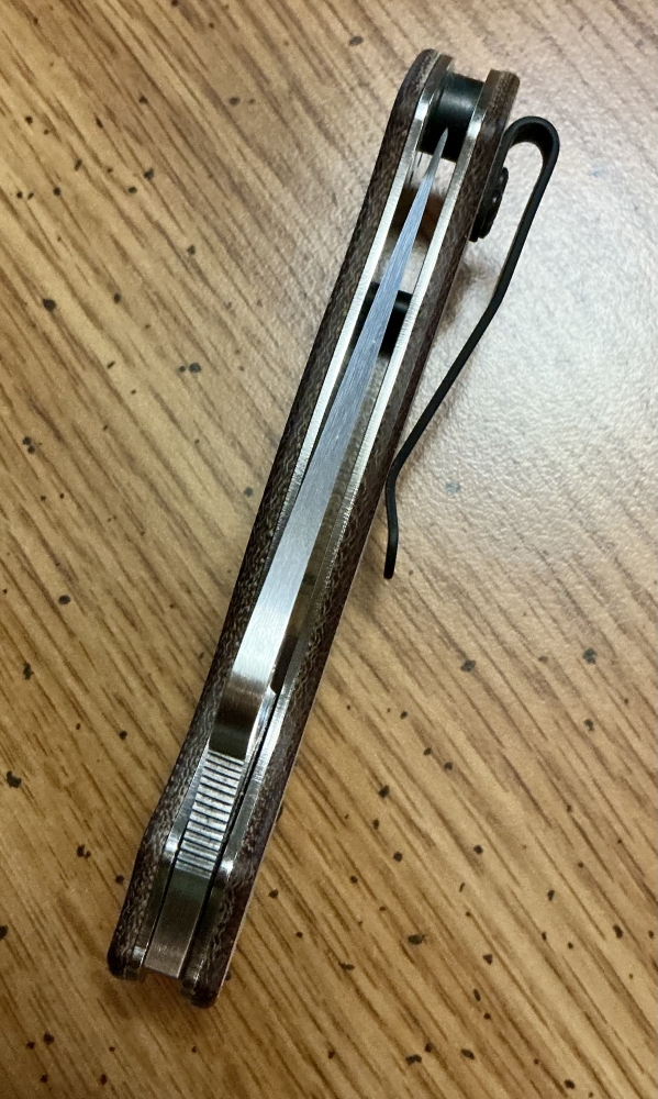 Spyderco Para 3 Brown Canvas Micarta with Cru-Wear Steel Blade