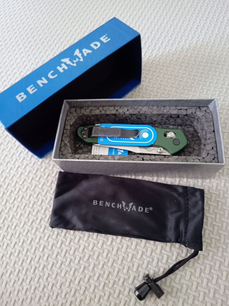 Benchmade 940 Osborne (BE940) | Green Aluminum | Reverse-tanto