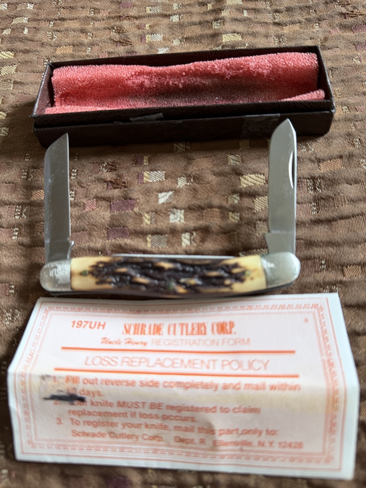 Vintage Schrade Uncle Henry 885UH Stockman Folding Pocket Knife. USA