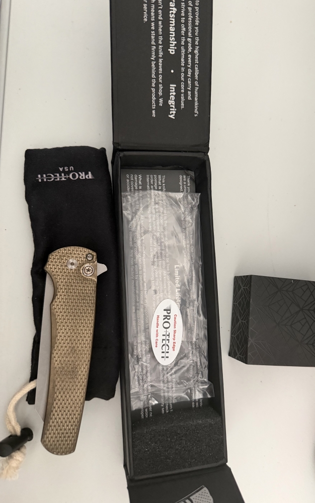Pro-Tech 5211 Custom Malibu Manual Flipper- Bronze Reverse Tanto