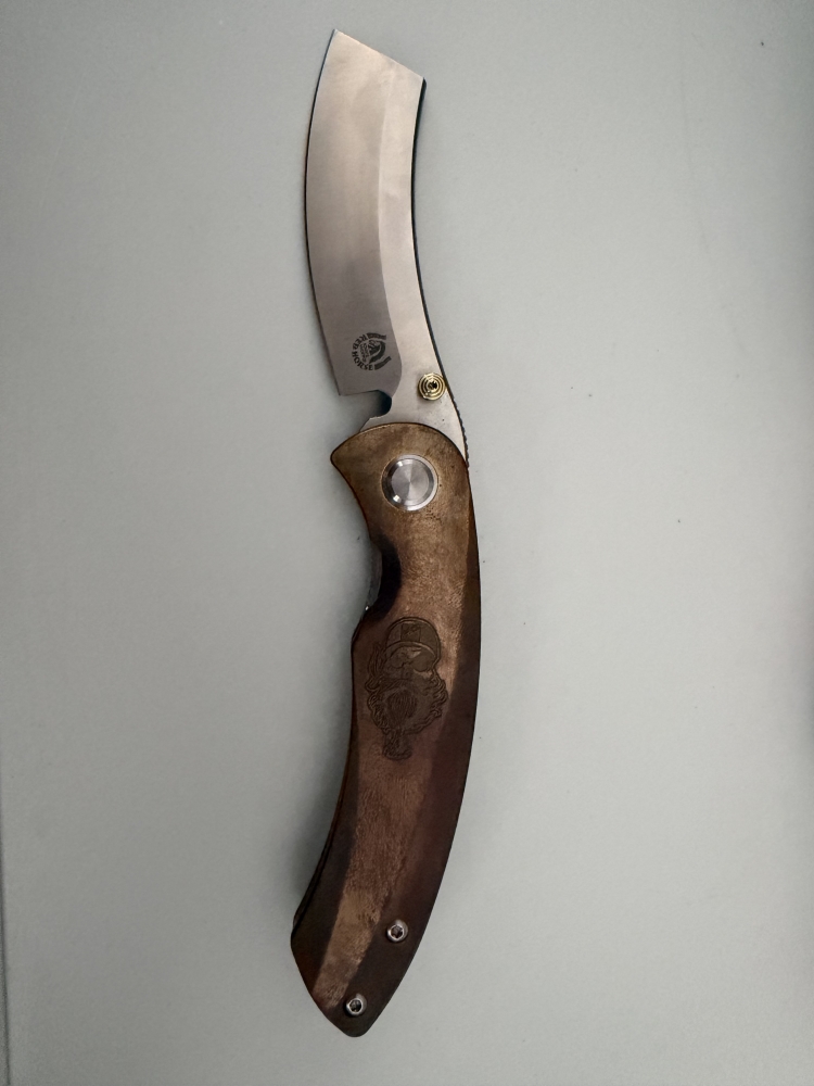 Red Horse Knife Works JSX Hell Razor P-Series Jeremy Siers Exclusive Brass S35VN
