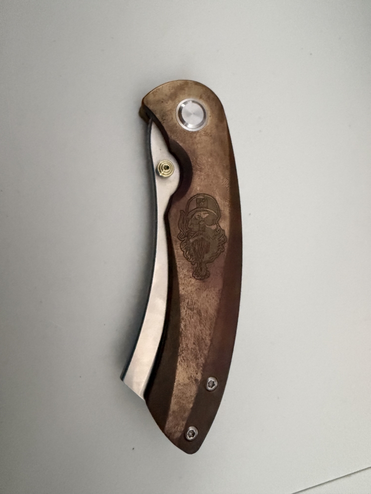 Red Horse Knife Works JSX Hell Razor P-Series Jeremy Siers Exclusive Brass S35VN