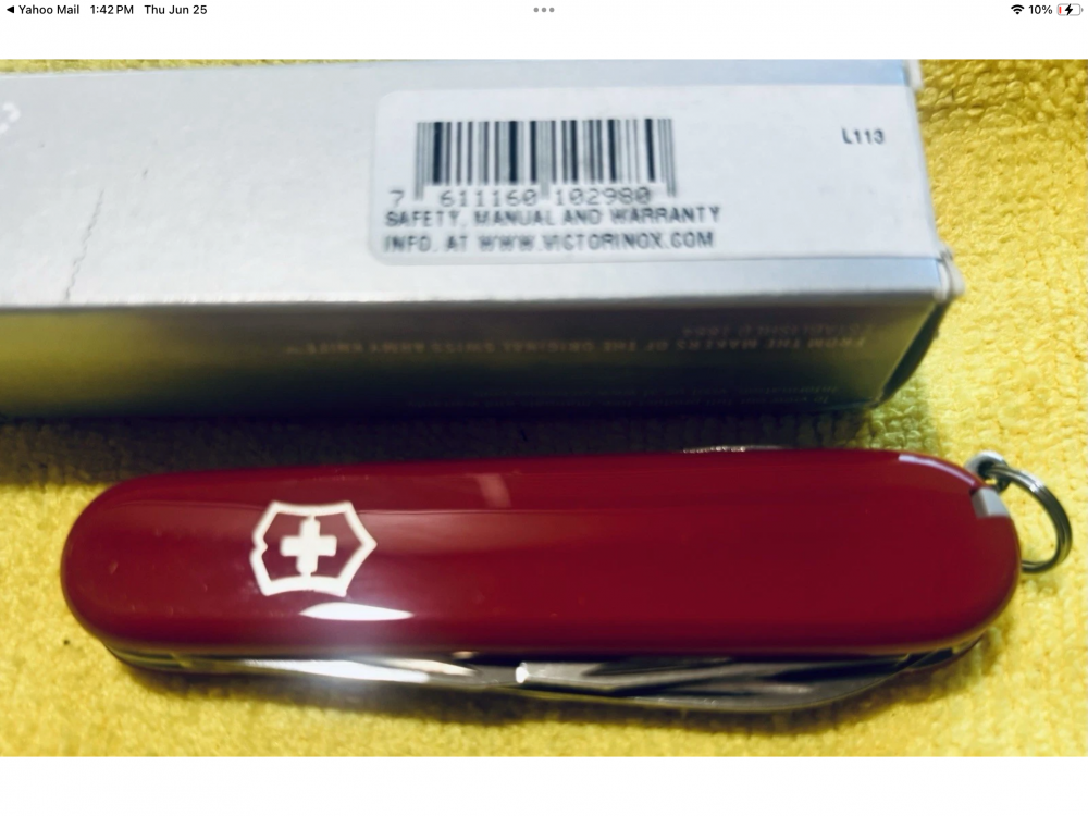 Vintage Victorinox - 3.58” Swiss Army Knife - Officier Suisse -Tinker Red New in Box