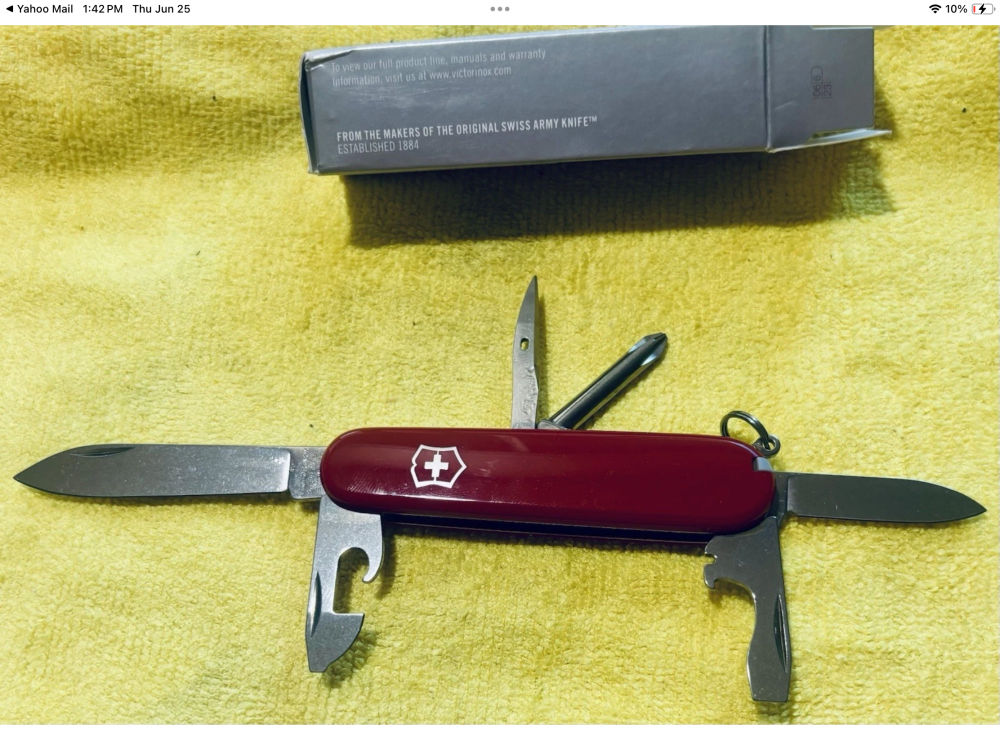 Vintage Victorinox - 3.58” Swiss Army Knife - Officier Suisse -Tinker Red New in Box