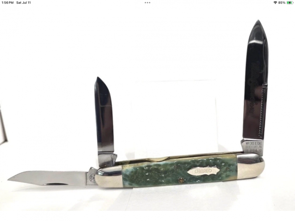 1990 Case XX Classic MB6391 Limited Green Bone Whittler Pocket Knife BOX&COA
