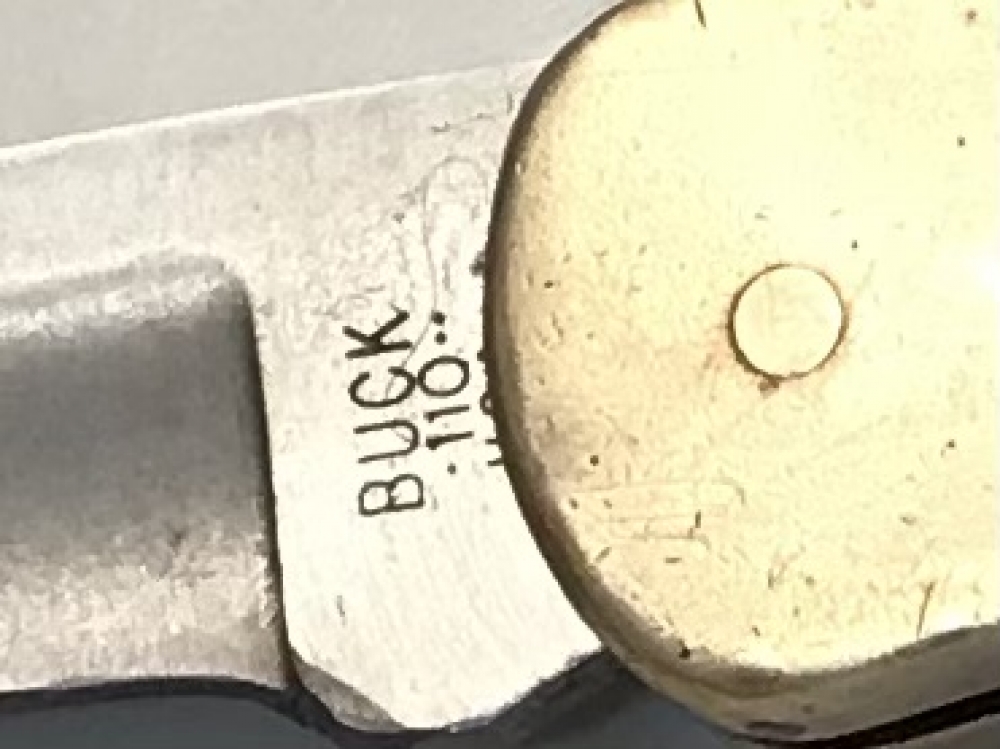 1980-1981 Buck 110 3 Dot Tang Stamp No Sheath No Wobble Bank Vault Lock
