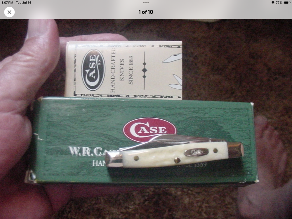 Case XX 2003 Pocket WornNatural Smooth Bone Small Stockman 6333  SS MIB #00292