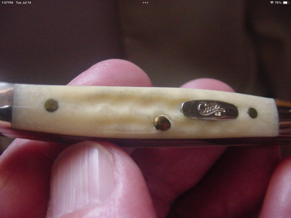 Case XX 2003 Pocket WornNatural Smooth Bone Small Stockman 6333  SS MIB #00292