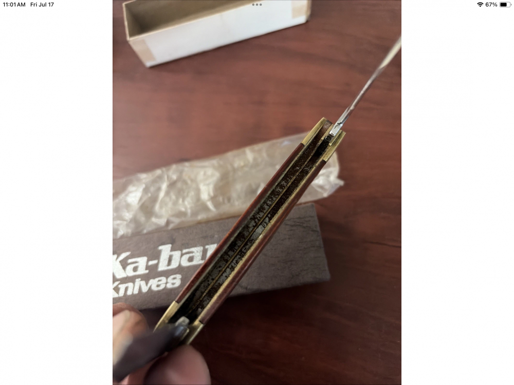 1968 KA-BAR 1109 Folding Hunter Knife MIB BOX & All Paperwork Clean Warranty Card & Thank You Note