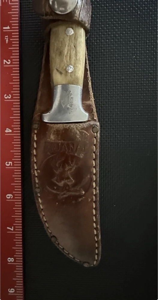 Vintage R.H. Ruana Bonner Montana \"M\" Stamp Custom Fixed Blade Knife