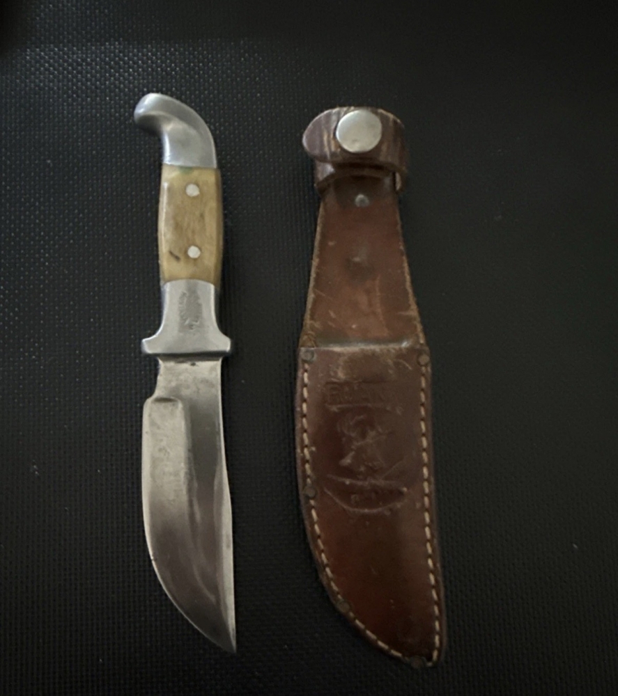 Vintage R.H. Ruana Bonner Montana \"M\" Stamp Custom Fixed Blade Knife
