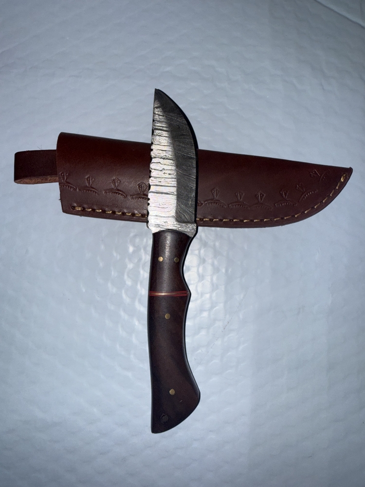  Damascus Steel  Knife - Rosewood Handle 