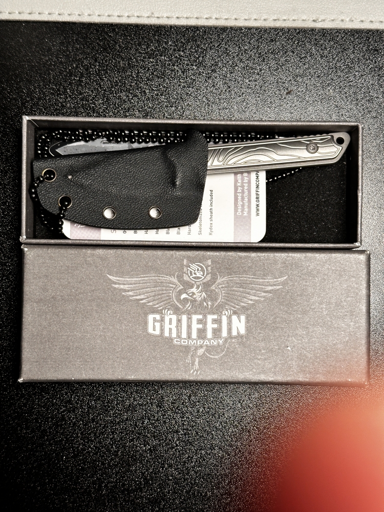 Griffin Co. Scout Medic Topo milled Titanium Scales New-Unused Still In Box