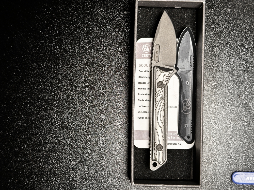 Griffin Co. Scout Medic Topo milled Titanium Scales (BNIB)