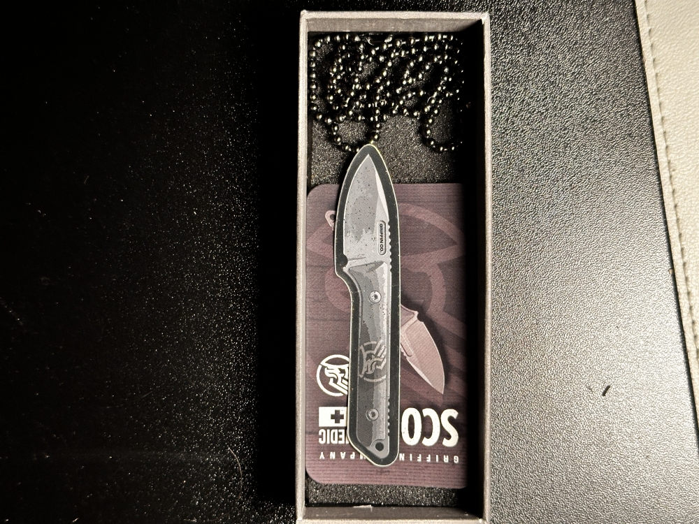 Griffin Co. Scout Medic Topo milled Titanium Scales New-Unused Still In Box