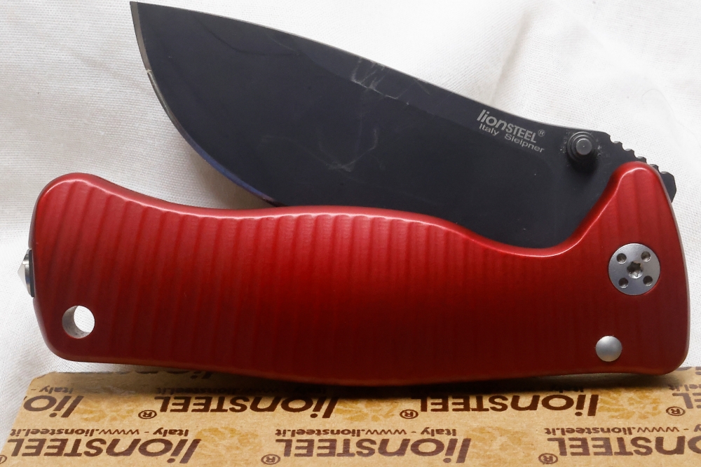 LionSteel - SR2A - Red Handle - Black Blade, FREE with purchase of one of my Hinderer knives!!