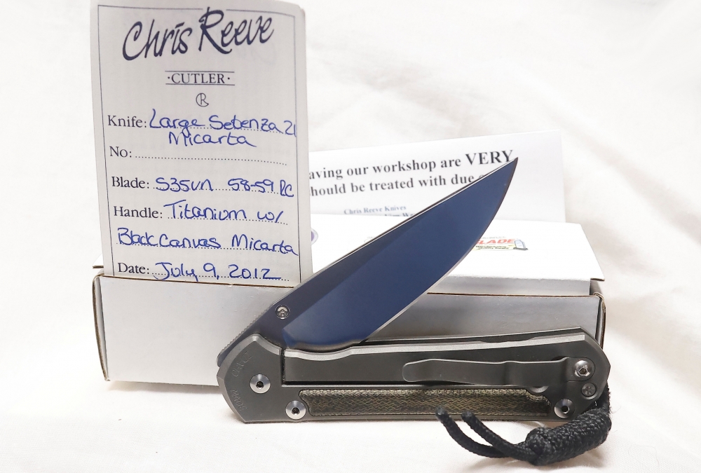 CHRIS REEVE LARGE SEBENZA 21- gently used and carried - FANTASTIC PRICE!  Own a Sebenza today!
