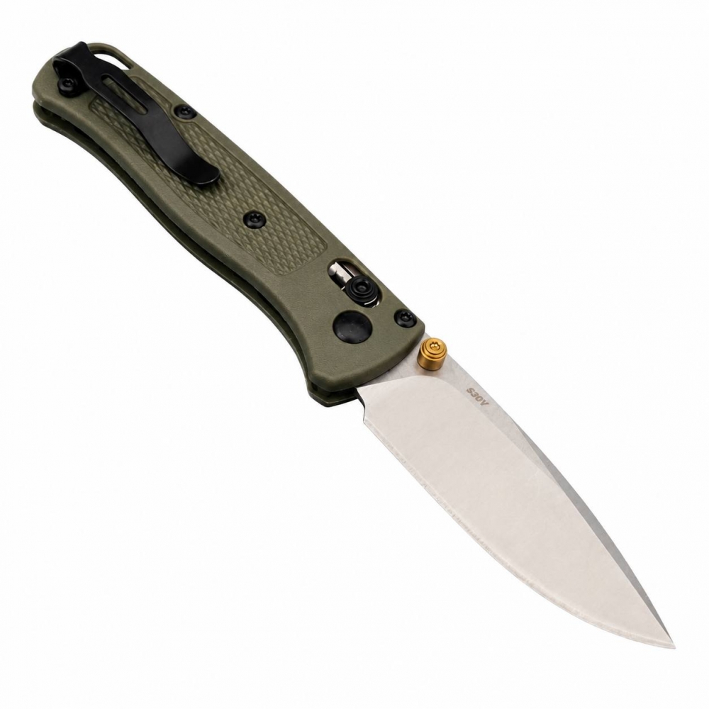 Benchmade Bugout 535 Custom Ranger Green Grivory Drop Point