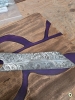 Feather Damascus Reverse Tanto Kitchen Knife