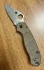 Spyderco Para 3 Brown Canvas Micarta with Cru-Wear Steel Blade