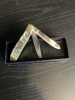 Stauer Abalone Handle 2-Blade Folding Pocket Knife w/ Gift Box