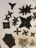50 plus throwing stars in wood box